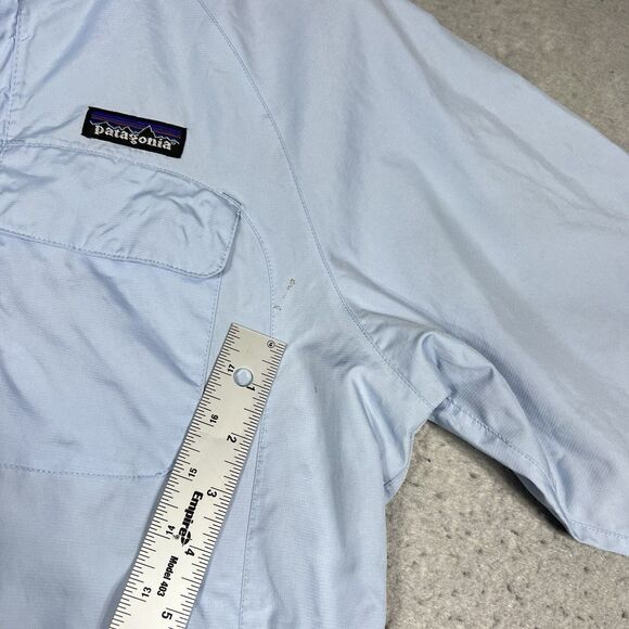 Patagonia Slate Sky Rain Jacket Women’s Small Blue Full Zip Hooded Pockets 27072 - Picture 9 of 15